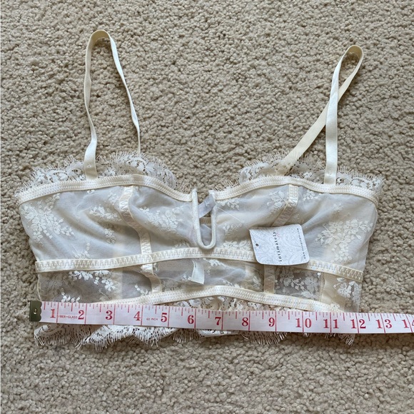 Free People NWT Lace Bustier Intimate Bralette Ivory Layer in Lace Size XS - Picture 8 of 9